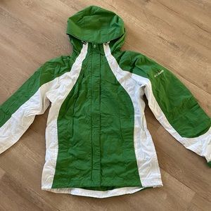 Columbia jacket windbreakers for‎ Women green white size S